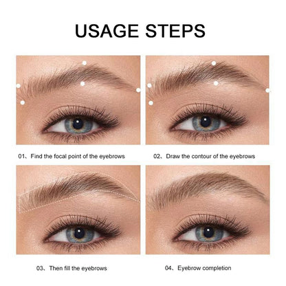 3Color Brow Powder Set With Brush  LongLasting Natural Eyebrow Makeup Kit 3