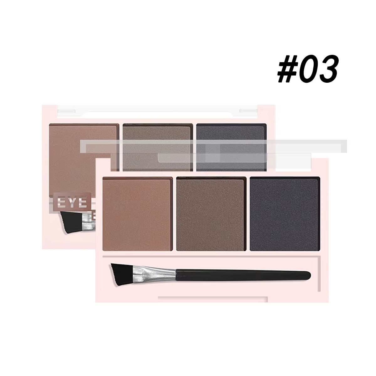3Color Brow Powder Set With Brush  LongLasting Natural Eyebrow Makeup Kit 8