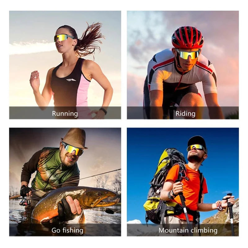 Bluetooth Smart Glasses for Cycling, Remote Audio Call Headset Sunglasses, Sports Music Earbuds Headphones