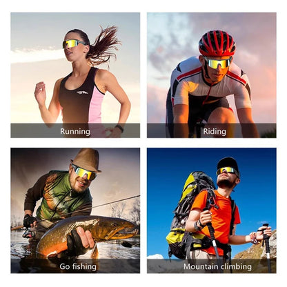Bluetooth Smart Glasses for Cycling, Remote Audio Call Headset Sunglasses, Sports Music Earbuds Headphones