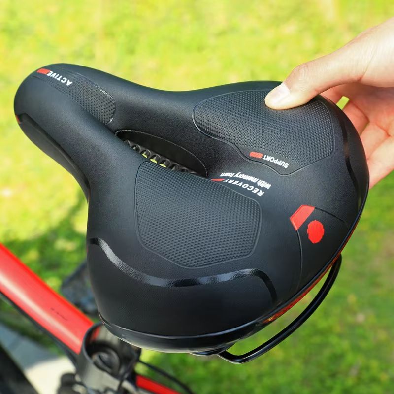 Hollow Breathable Bicycle Saddle – Shock Absorbing Comfort Bike Seat for Road, MTB & Everyday Riding