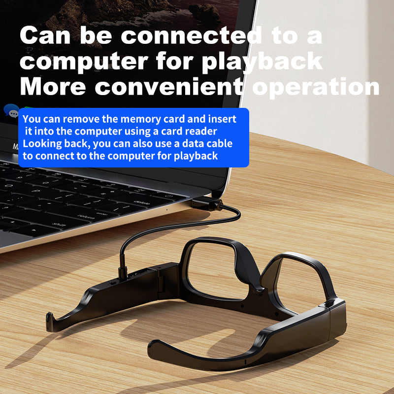 Black Tech Smart Glasses Camera 4K New Bluetooth Video  Recording For Music Call Sports Travel Driv 3