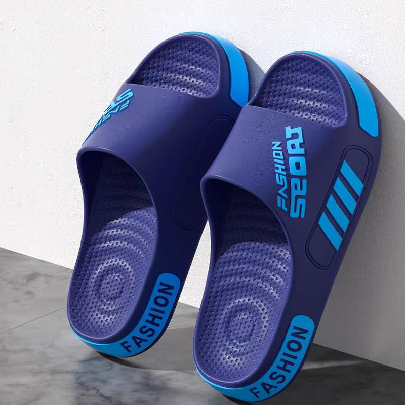 Lightweight Men Slippers Summer Flat Sole Slides Open Toe Home Slippers For Women Couple Trendy Bea 4