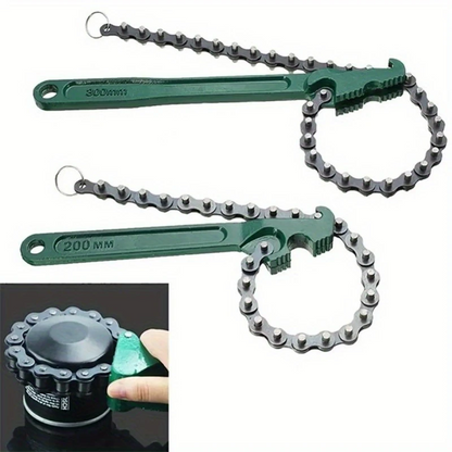 Adjustable Belt Wrench  Oil Filter Puller Strap MultiPurpose Spanner Tool For Cartridge Lids Chain  2