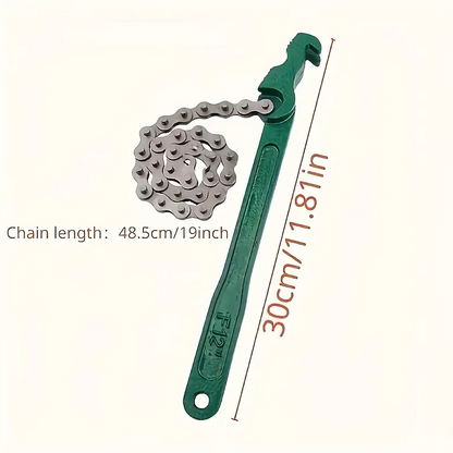 Adjustable Belt Wrench  Oil Filter Puller Strap MultiPurpose Spanner Tool For Cartridge Lids Chain  6