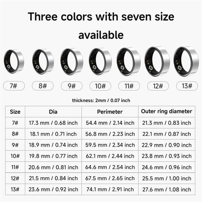 Smart Ring for Man Woman, Sleep Health Fitness, Blood Pressure Monitor, Xiaomi Apple, Low Consumption