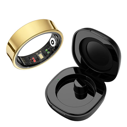 Waterproof Smart Ring With Charging Case, New Smart Ring R09 Health Monito Multi Sports Mode Skin Temperature
