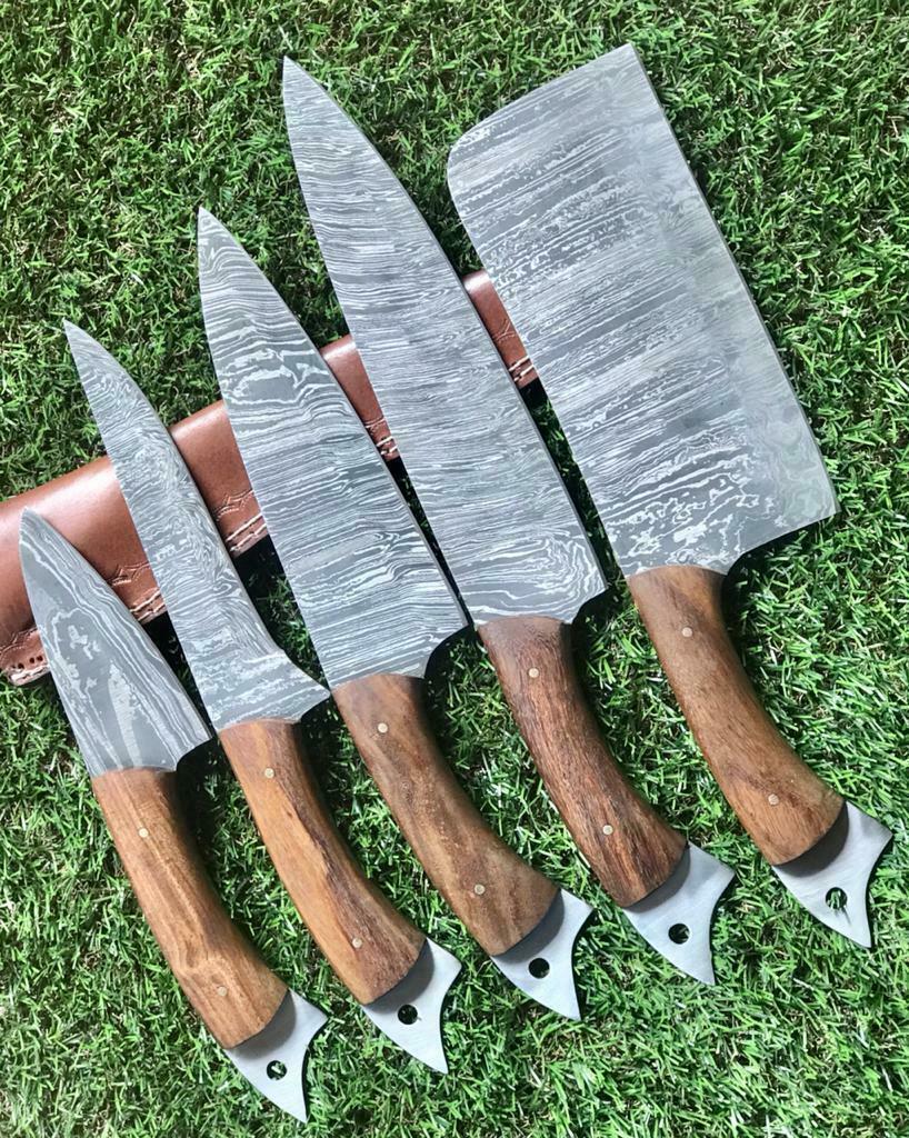 Premium Handmade Damascus Chef Knife Set  913 Inch Blades 1