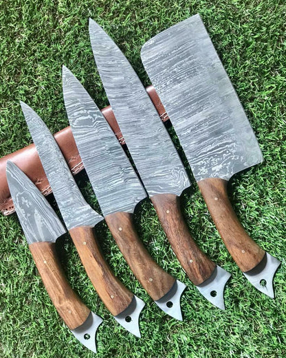 Premium Handmade Damascus Chef Knife Set  913 Inch Blades 1