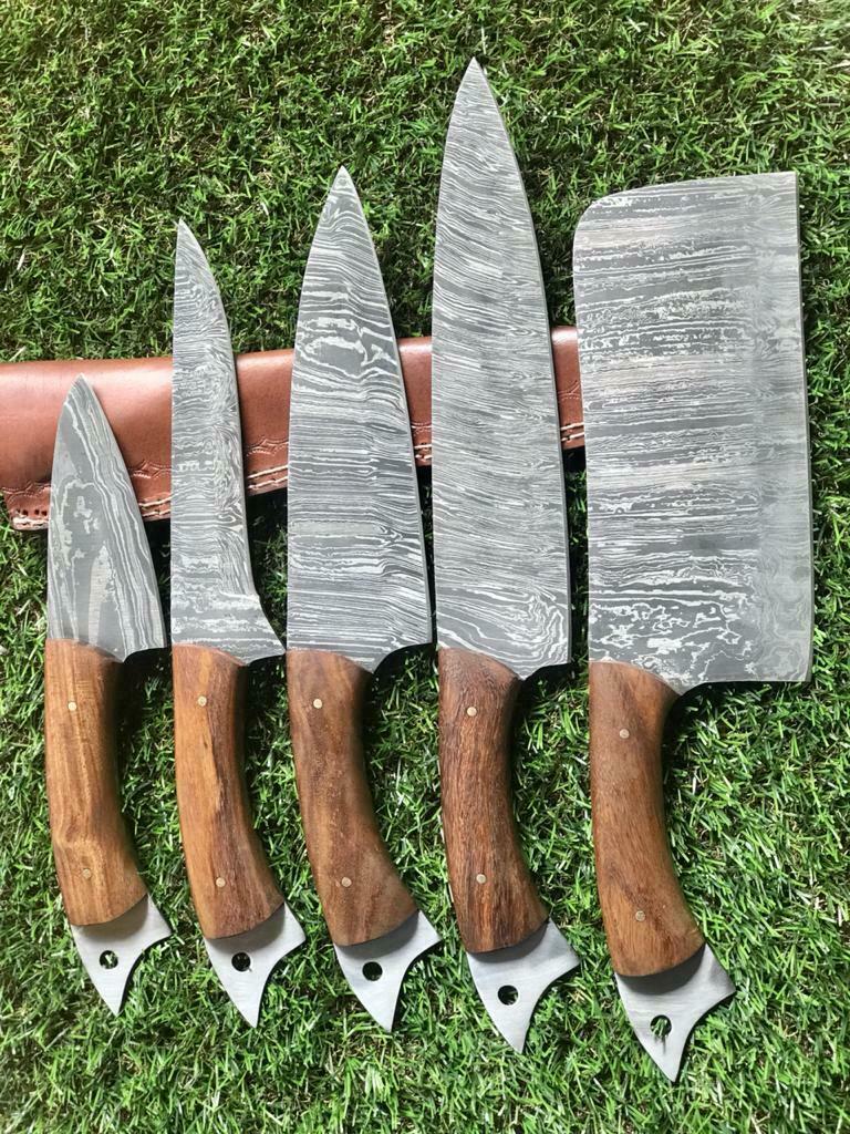 Premium Handmade Damascus Chef Knife Set  913 Inch Blades 2