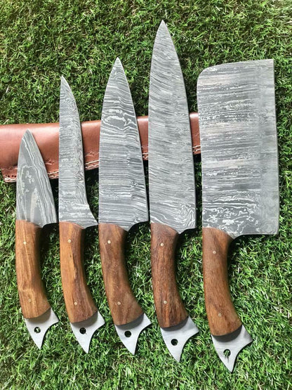 Premium Handmade Damascus Chef Knife Set  913 Inch Blades 2