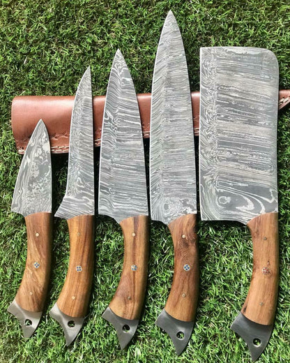 Premium Handmade Damascus Chef Knife Set | 9–13 Inch Blades