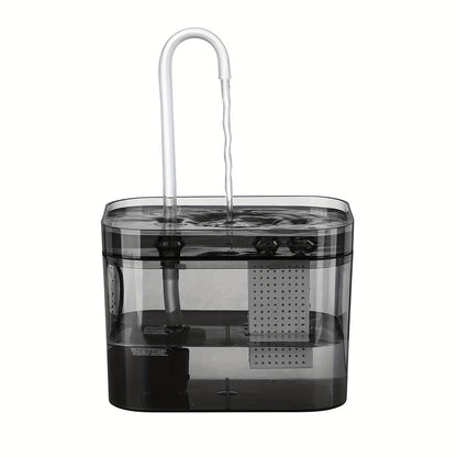 Cat Water Fountain with Auto Filter Recirculate Transparent Black Cat Drinker Ultra Quiet Automatic Pet Drinking Dispens