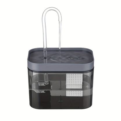 Cat Water Fountain with Auto Filter Recirculate Transparent Black Cat Drinker Ultra Quiet Automatic Pet Drinking Dispens