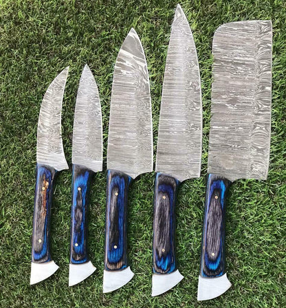 Durable Handmade Damascus Steel Knife Set  Professional Chef Knives 1