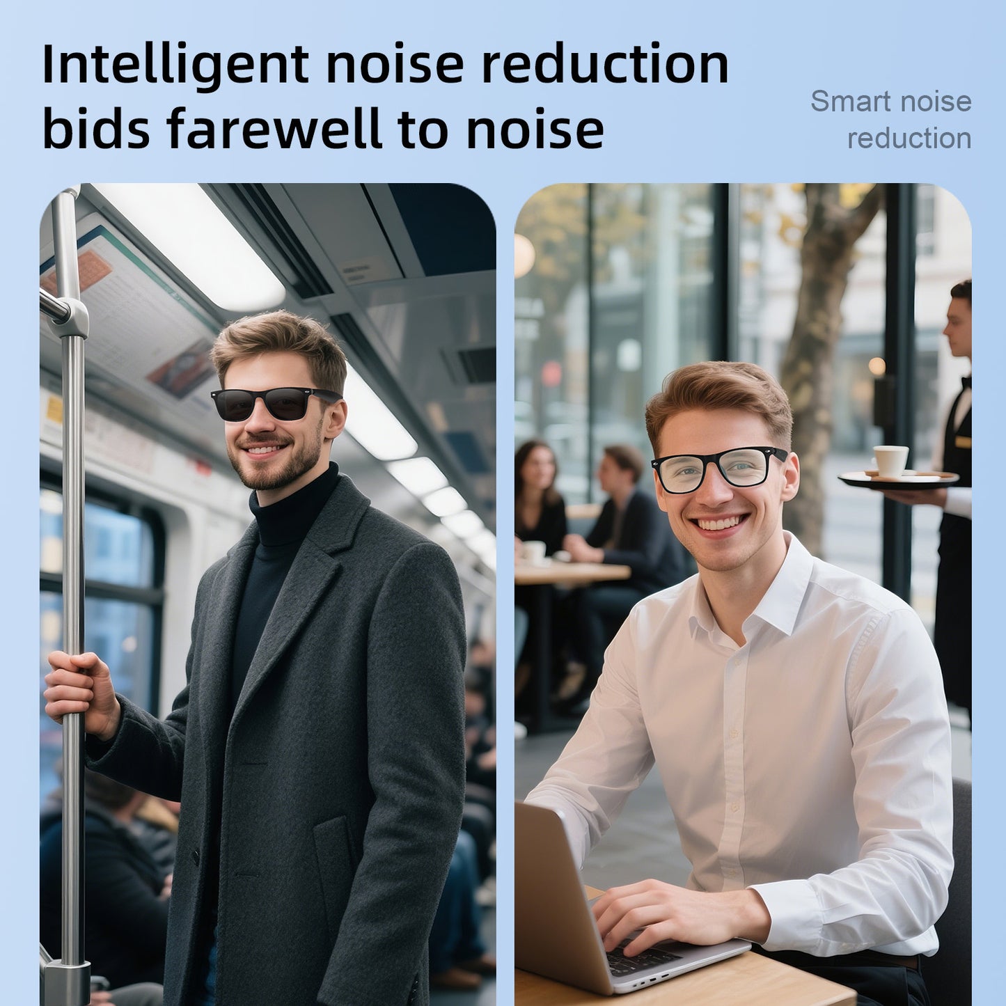 Intelligent Sunglasses, Smart Glasses, Camera Control with AI Translation, Bluetooth Call Headphones, Fashionable Gift