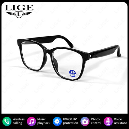 Fashion AI Smart Sunglasses, Bluetooth Call Playing Music Glasses Men Women, Voice Assistant & Camera Control