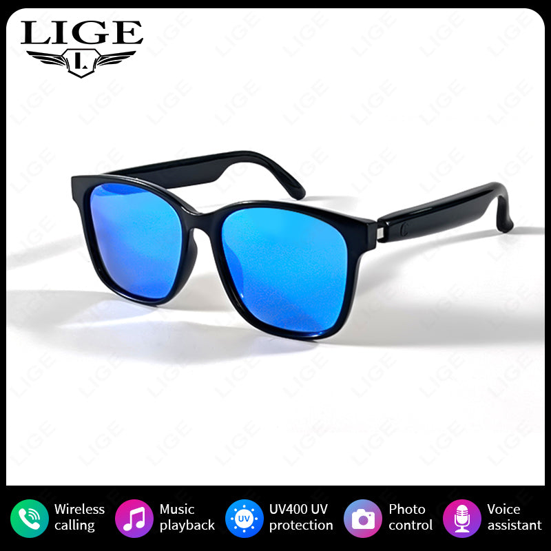 Fashion AI Smart Sunglasses, Bluetooth Call Playing Music Glasses Men Women, Voice Assistant & Camera Control