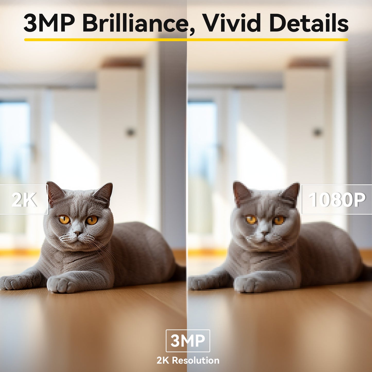 Wifi Surveillance Smart Camera 2K Indoor 5G24GHz Night Vision 360 Pan  Tilt With 2Way Audio For Bab 4