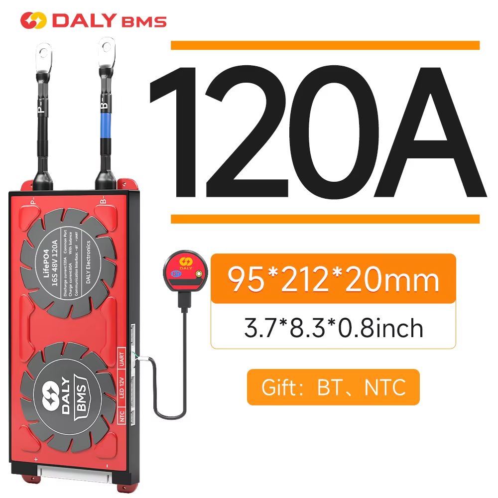 Daly Smart BMS For LiFePO4  LiIon Batteries  10S24S 36V48V Battery Management System 40A500A 10