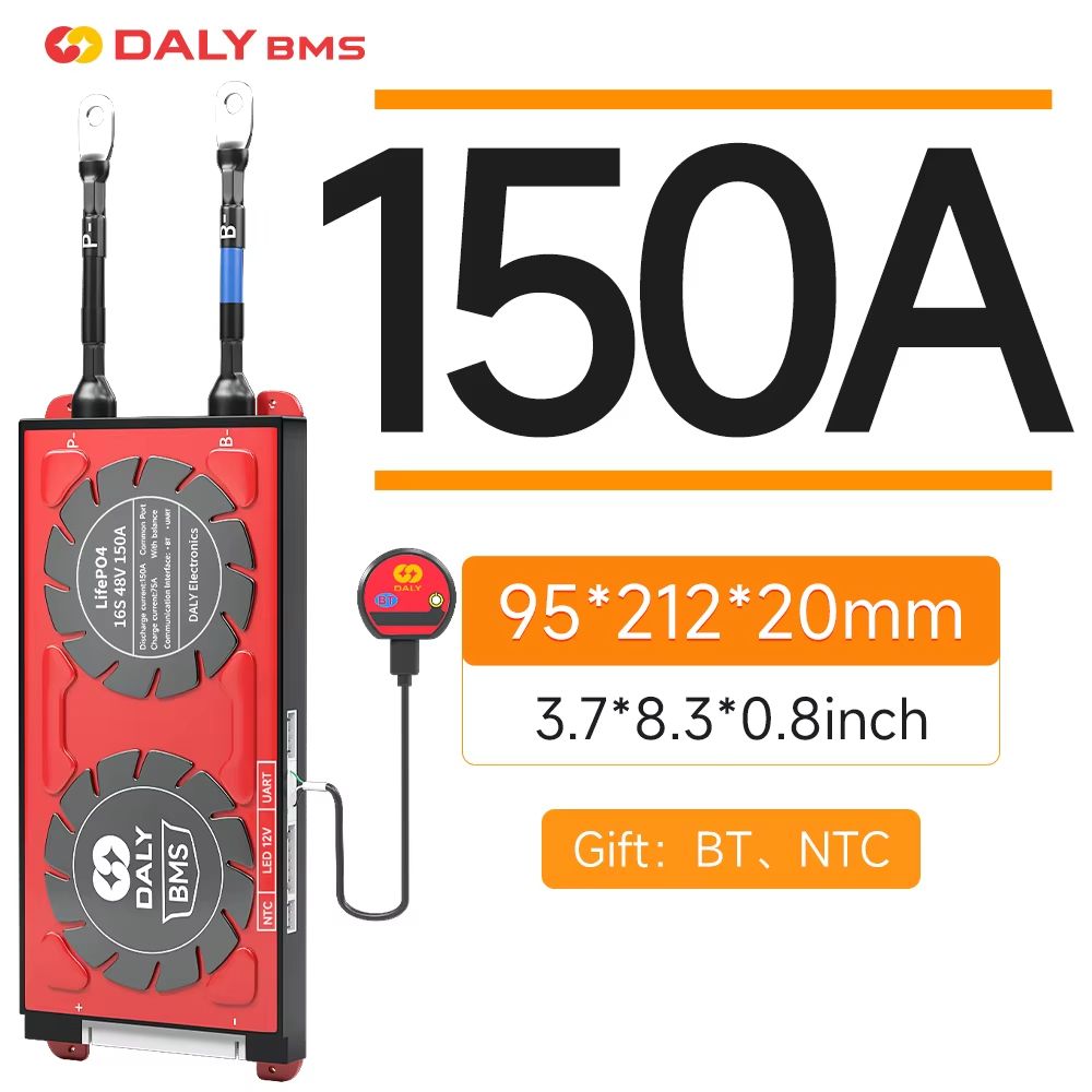 Daly Smart BMS For LiFePO4  LiIon Batteries  10S24S 36V48V Battery Management System 40A500A 11