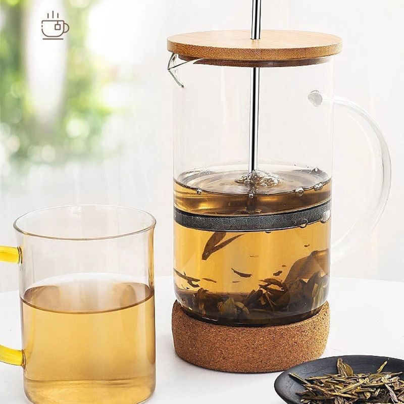 Borosilicate Glass French Press Coffee And Tea Maker 2