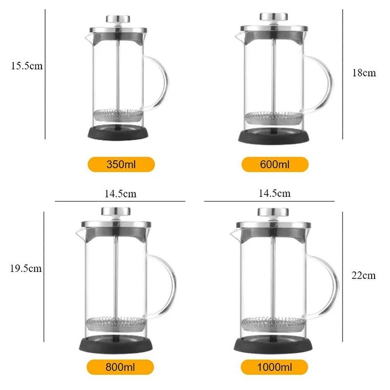 Borosilicate Glass French Press Coffee And Tea Maker 5