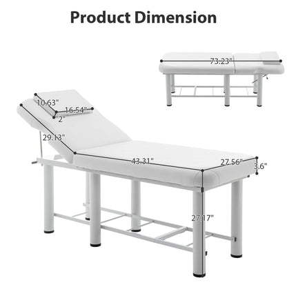 Adjustable Massage Table With Backrest Memory Foam  Storage Shelf 3