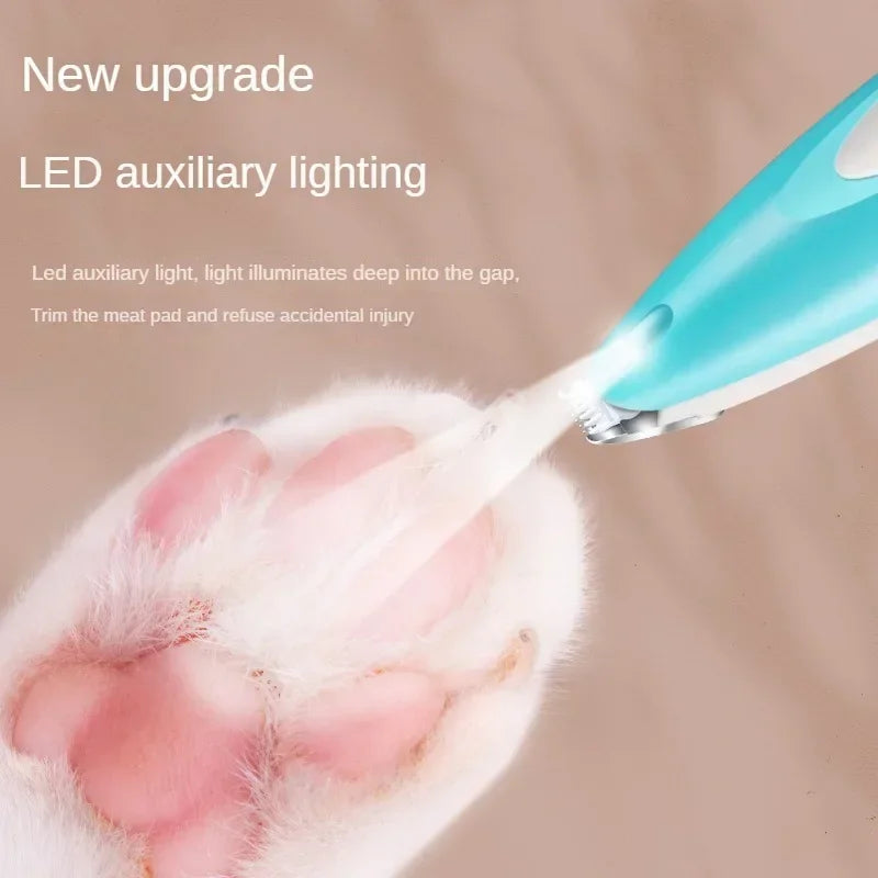 Electric Pet Grooming Kit, Dog Paw Pad Hair Trimmer & Cat Nail Grinder,Safe Ear & Butt Fur Cutter with Mute Motor