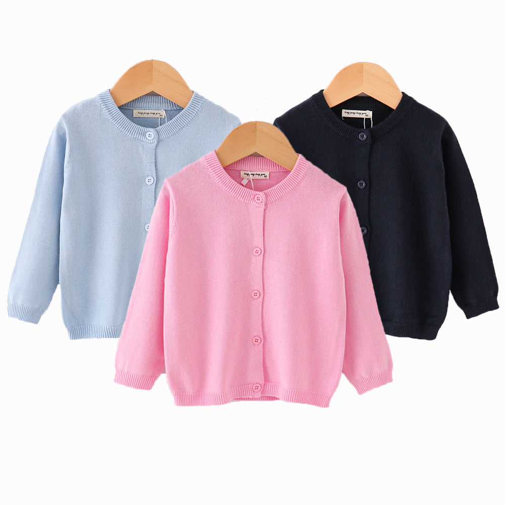 Soft Toddler Knit Jacket, Autumn Baby Cardigan for Girls and Boys, Casual Open Stitch Coat, Full Sleeve Children Sweater