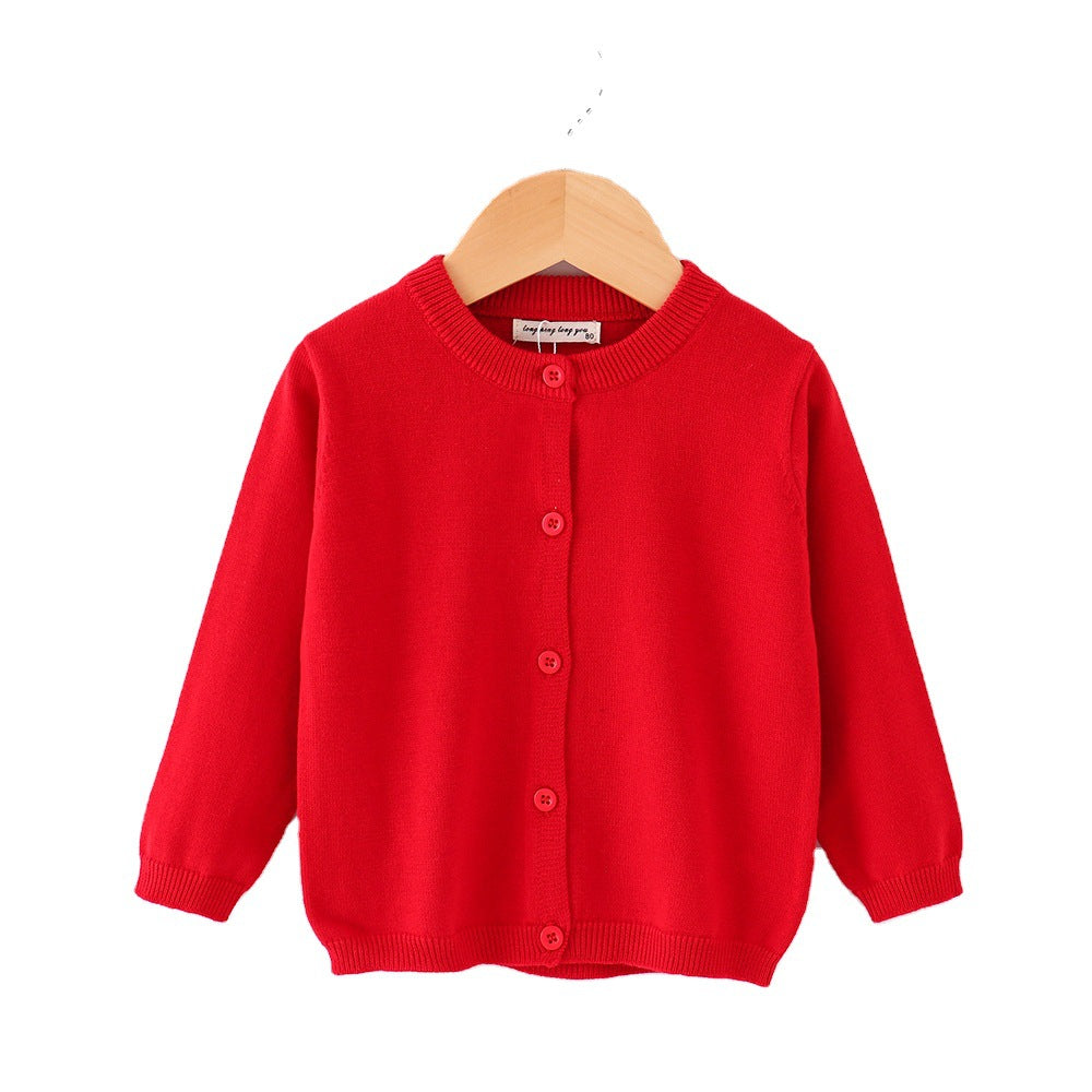 Soft Toddler Knit Jacket, Autumn Baby Cardigan for Girls and Boys, Casual Open Stitch Coat, Full Sleeve Children Sweater