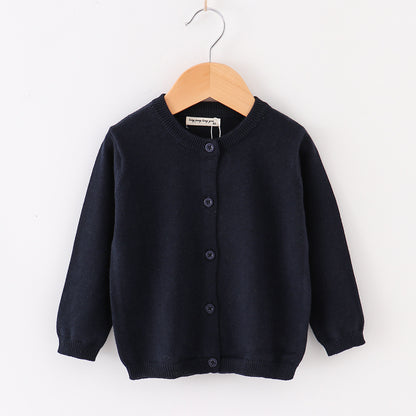 Soft Toddler Knit Jacket, Autumn Baby Cardigan for Girls and Boys, Casual Open Stitch Coat, Full Sleeve Children Sweater