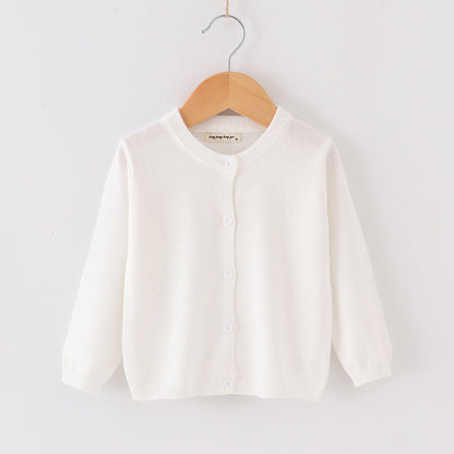 Soft Toddler Knit Jacket, Autumn Baby Cardigan for Girls and Boys, Casual Open Stitch Coat, Full Sleeve Children Sweater