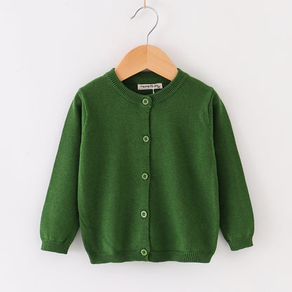 Soft Toddler Knit Jacket, Autumn Baby Cardigan for Girls and Boys, Casual Open Stitch Coat, Full Sleeve Children Sweater