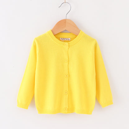 Soft Toddler Knit Jacket, Autumn Baby Cardigan for Girls and Boys, Casual Open Stitch Coat, Full Sleeve Children Sweater