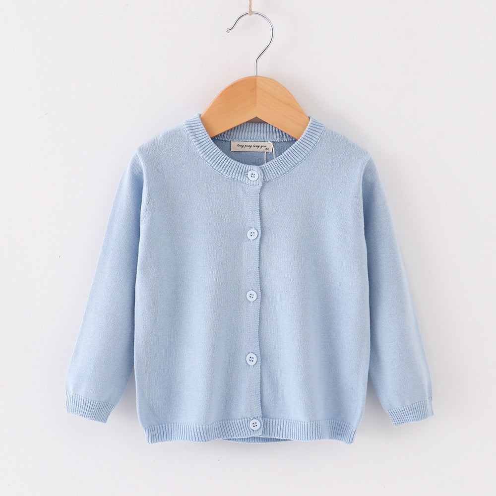 Soft Toddler Knit Jacket, Autumn Baby Cardigan for Girls and Boys, Casual Open Stitch Coat, Full Sleeve Children Sweater