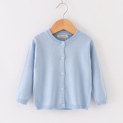 Soft Toddler Knit Jacket, Autumn Baby Cardigan for Girls and Boys, Casual Open Stitch Coat, Full Sleeve Children Sweater