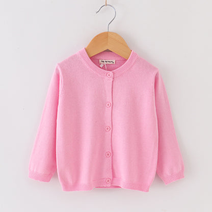 Soft Toddler Knit Jacket, Autumn Baby Cardigan for Girls and Boys, Casual Open Stitch Coat, Full Sleeve Children Sweater