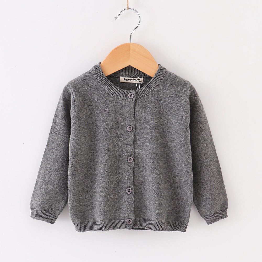 Soft Toddler Knit Jacket, Autumn Baby Cardigan for Girls and Boys, Casual Open Stitch Coat, Full Sleeve Children Sweater