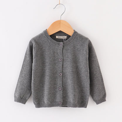 Soft Toddler Knit Jacket, Autumn Baby Cardigan for Girls and Boys, Casual Open Stitch Coat, Full Sleeve Children Sweater