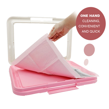 Portable Dog Training Toilet,Indoor Potty for Small Dogs &Cats with Puppy Pad Holder,47cm Tray for Puppy Pad Training bo