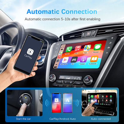 Android Auto Adapter, 2in1 Wired to Wireless CarPlay Adapter for OEM Car Stereo USB Plug and Play