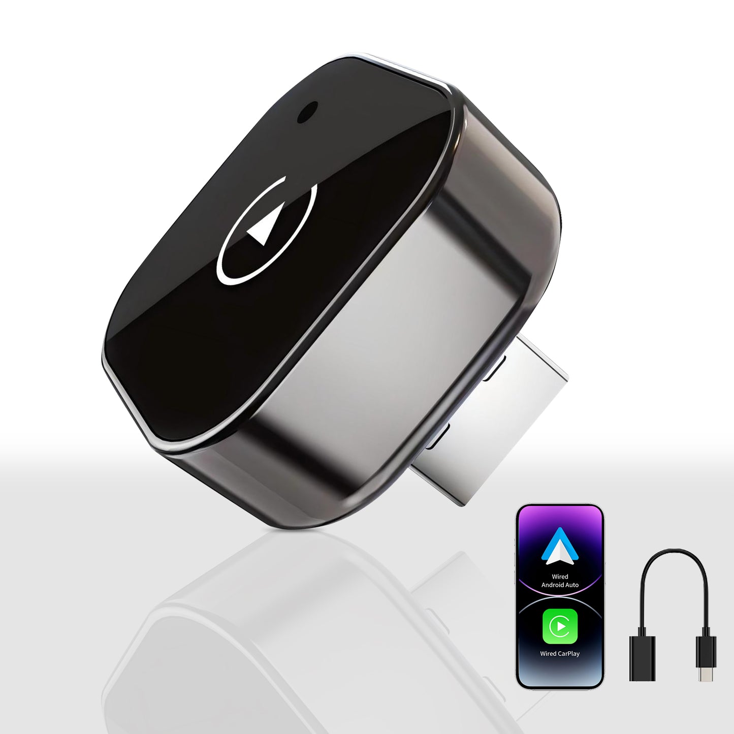 Android Auto Wireless Adapter, New Pionray 2 in 1 Wireless CarPlay Adapter, 5Ghz WiFi Type C USB Plug Play CarPlay