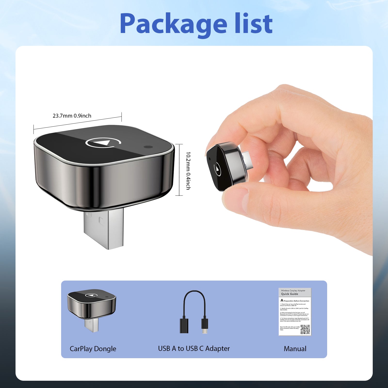 Android Auto Wireless Adapter New Pionray 2 In 1 Wireless CarPlay Adapter 5Ghz WiFi Type C USB Plug 5