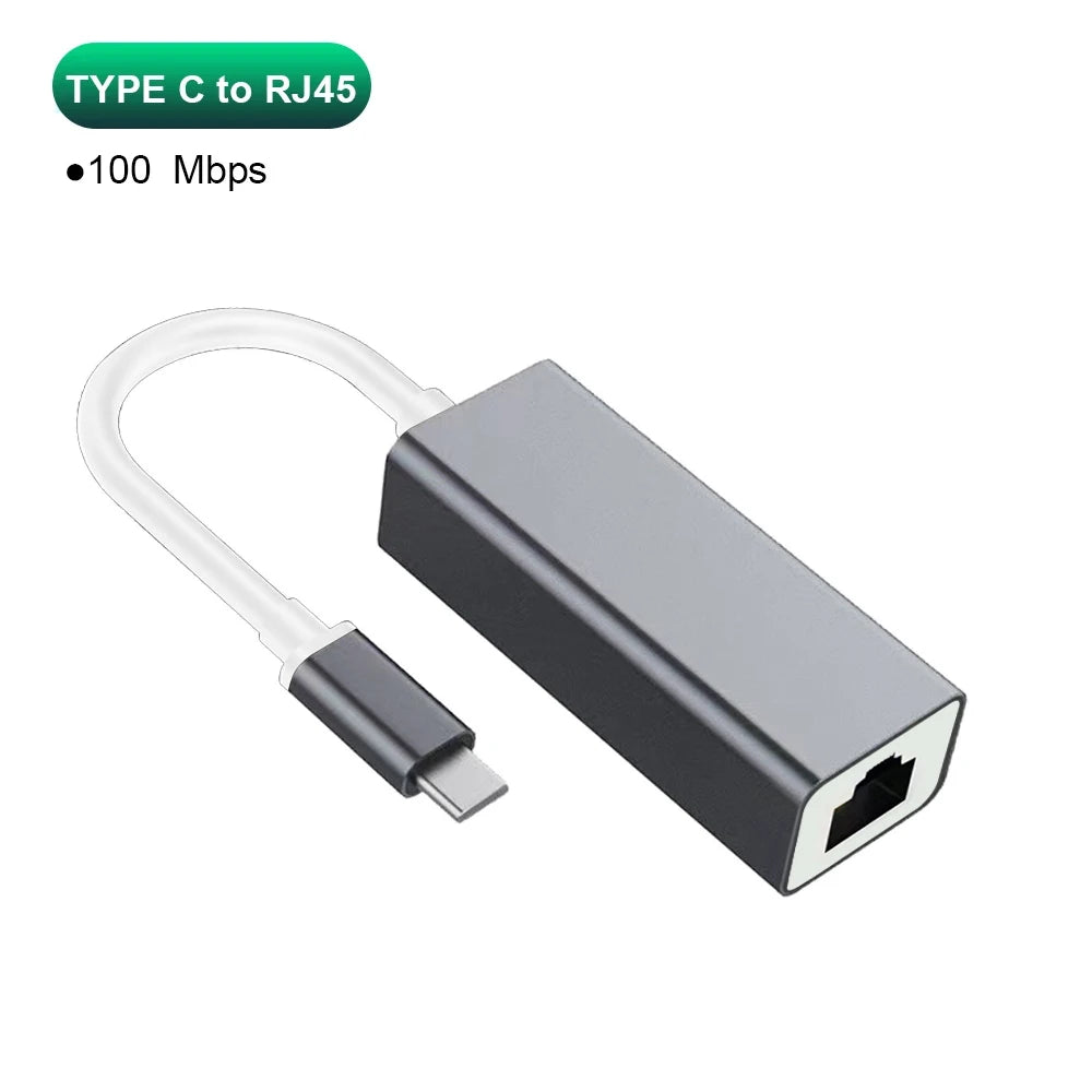 RJ45 USB 3.0 Pour MacBook PC, Adaptateur Ethernet USB Type C 1000Mbps, Windows XP 7 Cable Internet LAN USB Android