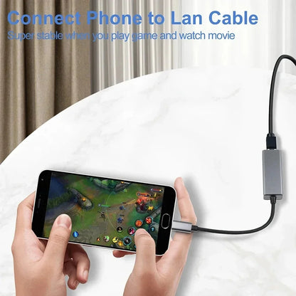 RJ45 USB 3.0 Pour MacBook PC, Adaptateur Ethernet USB Type C 1000Mbps, Windows XP 7 Cable Internet LAN USB Android