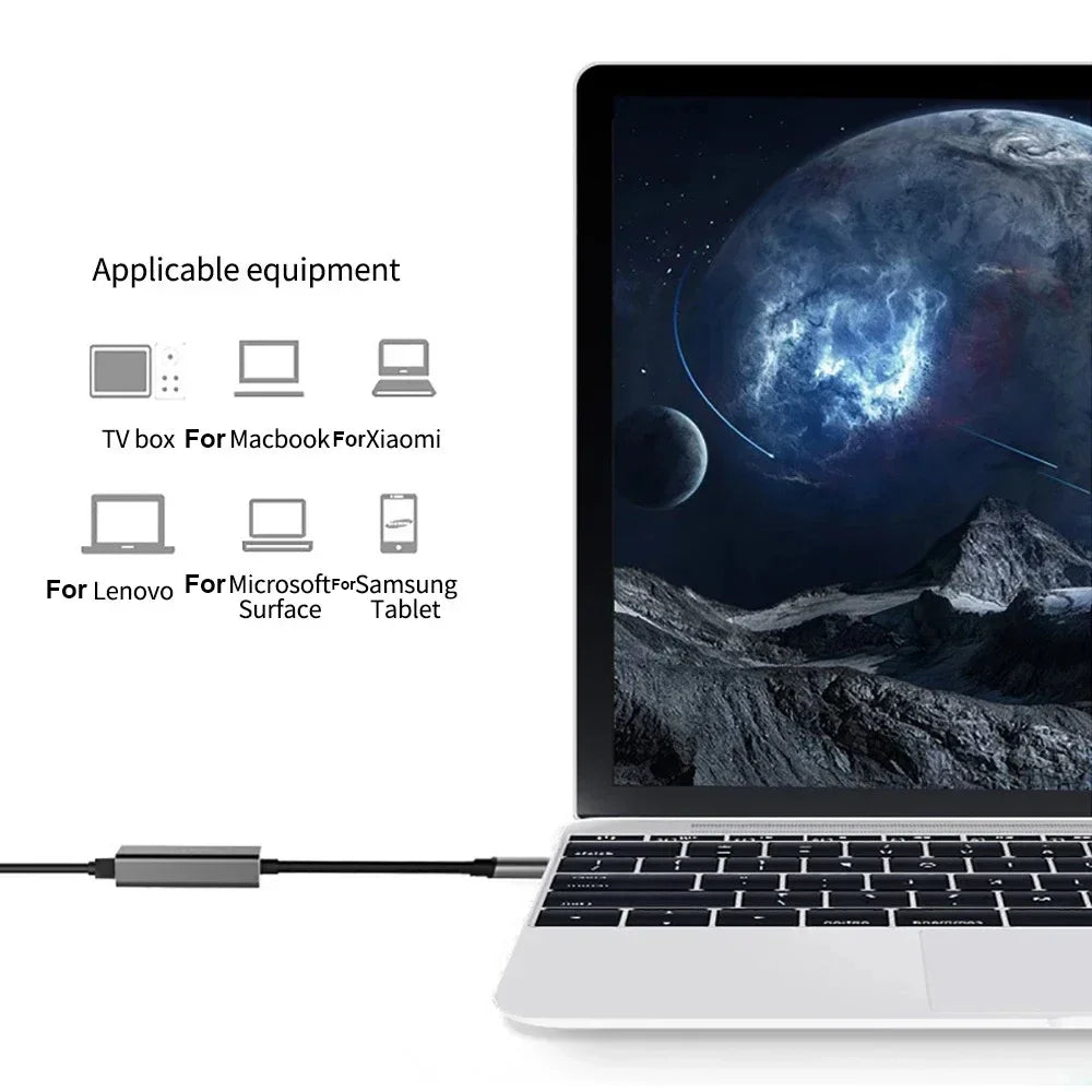 RJ45 USB 3.0 Pour MacBook PC, Adaptateur Ethernet USB Type C 1000Mbps, Windows XP 7 Cable Internet LAN USB Android