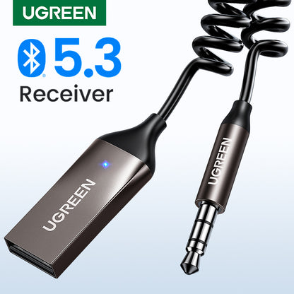 Hands-Free Bluetooth Receiver 5.3, Car Kits AUX Audio, Wireless Receiver for Car, 3.5mm Jack Music BT Transmitter