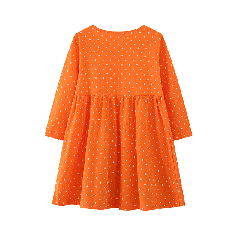 Jumping Meters Girls Dress 27T Dancing Baby Long Sleeve Cute Party Dress With Animals Applique And  3