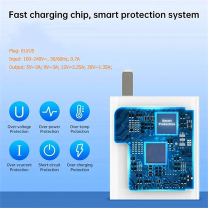 Wall Charger 6A USB Charger 33W Fast Charging Type C Cable EU US Plug Quick Charge Phone Adapter Fo 4